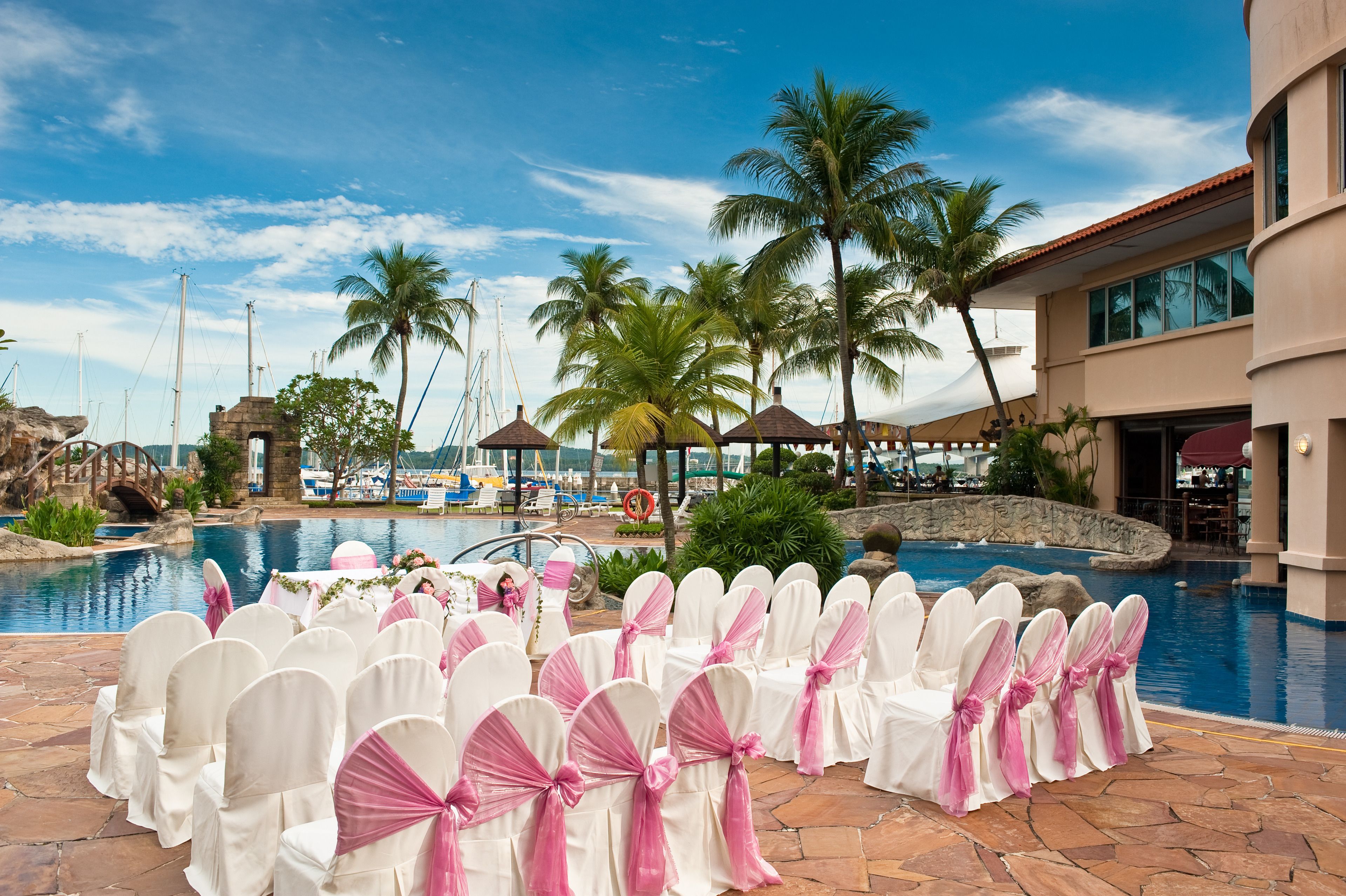 outdoor wedding area