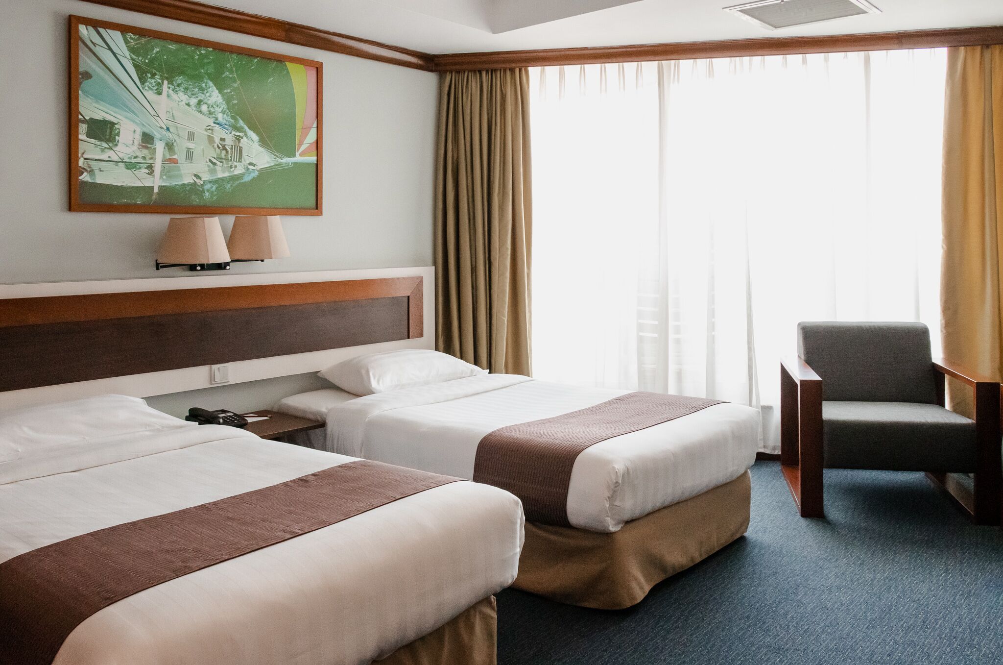 deluxe double or twin room | minibar, in-room safe, iron/ironing board, free wifi