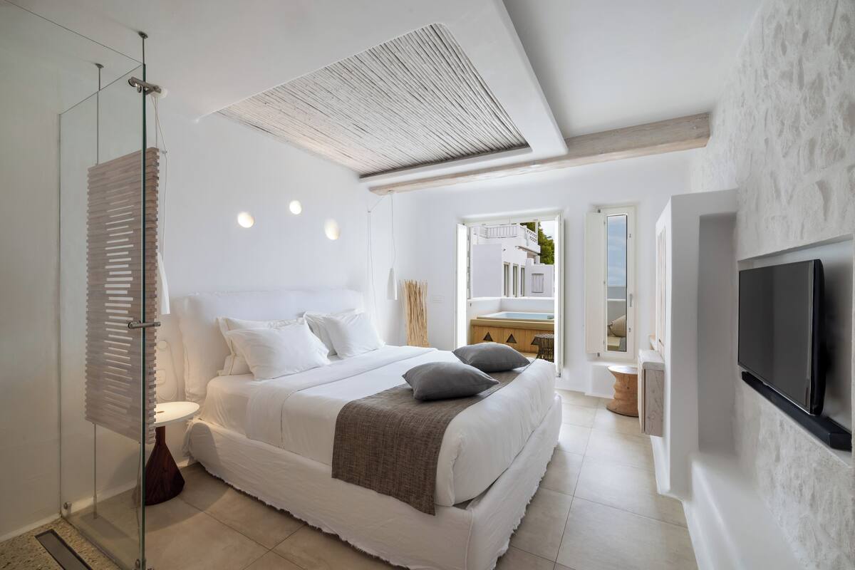 Draps en coton égyptien, literie de qualité supérieure, minibar