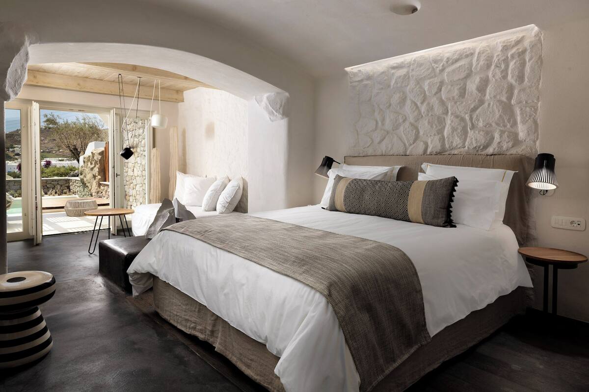 Draps en coton égyptien, literie de qualité supérieure, minibar