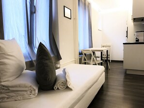 Family Room, Garden View (Comfort) | 1 bedroom, in-room safe, soundproofing, iron/ironing board - INSIDE FIVE City Apartments (Zürich)