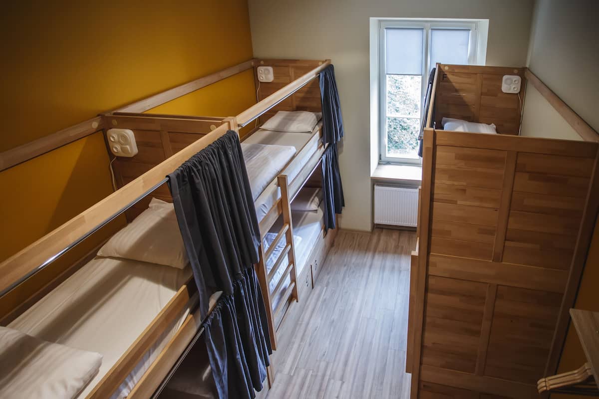 Bed in 6-Bed Mixed Dormitory Room with Shared Bathroom | Phòng cách âm, truy cập Internet không dây miễn phí, bộ trải giường