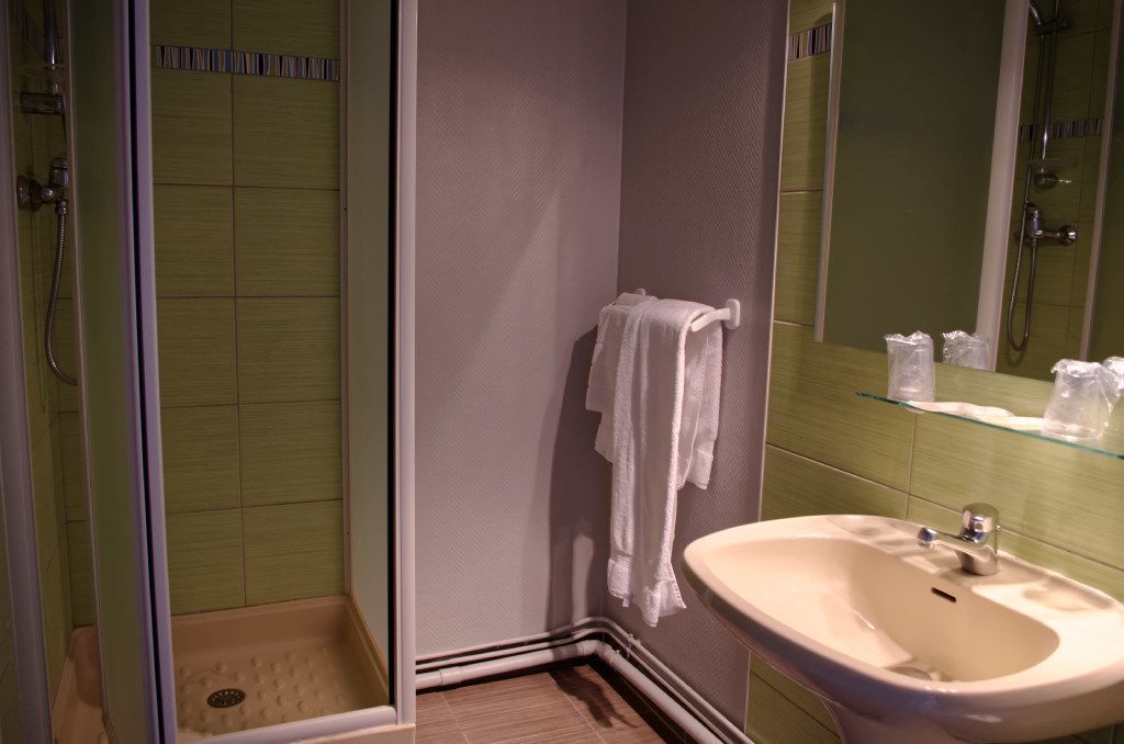 free toiletries, hair dryer, bidet, towels