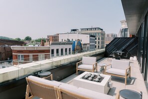 Luksus-loftsleilighet, 2 soverom, terrasse | Terrasse/patio