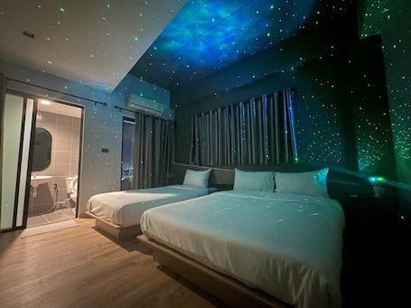 家庭房, 多张床 | 高档床上用品、特色装修、特色家居、遮光窗帘