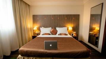 Premium bedding, minibar, in-room safe, desk