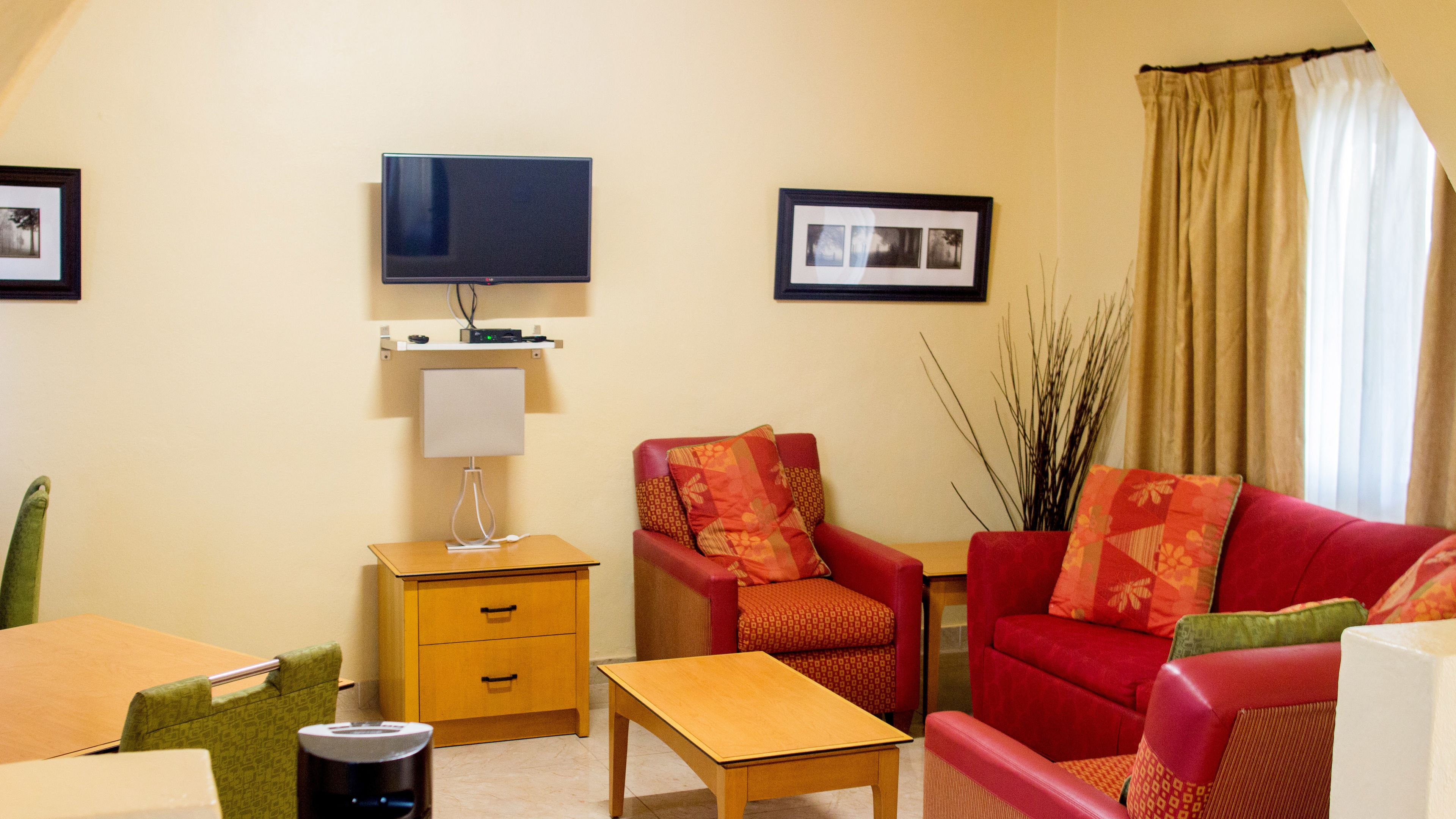 premium apartment | living area | flat-screen tv