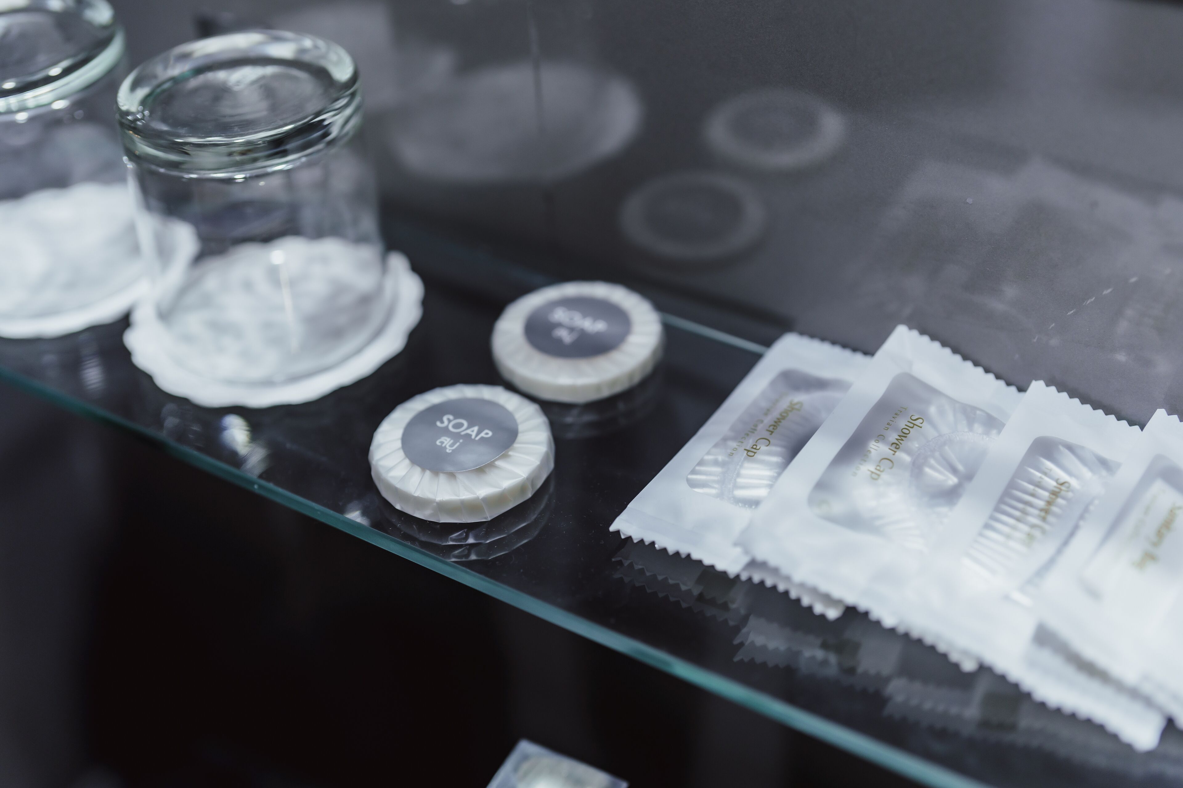 free toiletries, hair dryer, bathrobes, slippers