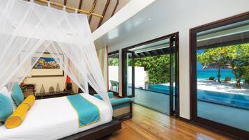 Sunset Beach Villa with Pool | 1 chambre, literie de qualité supérieure, matelas mémoire de forme