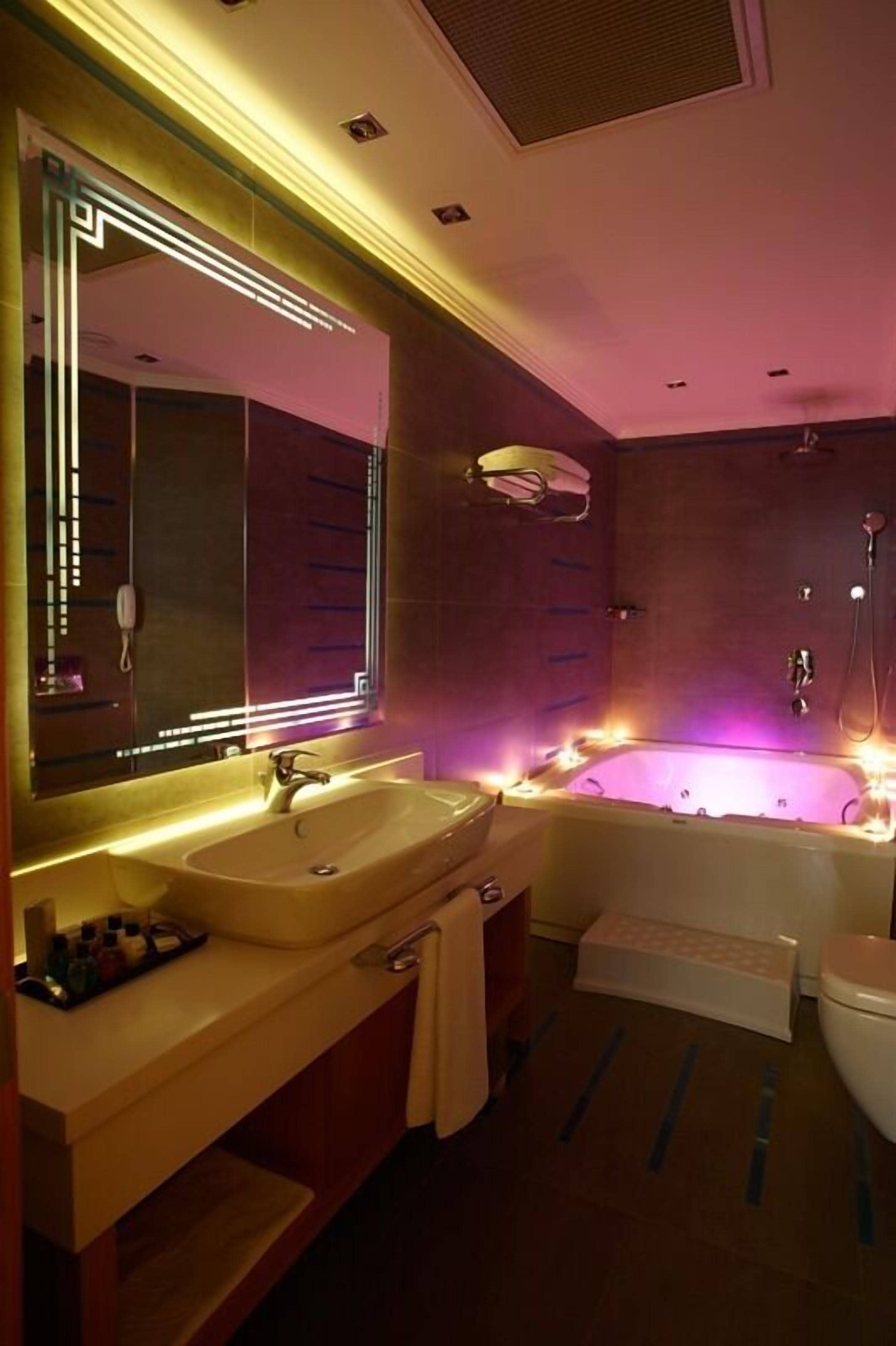 Deluxe Suite | Bathroom | Free toiletries, hair dryer, slippers, towels
