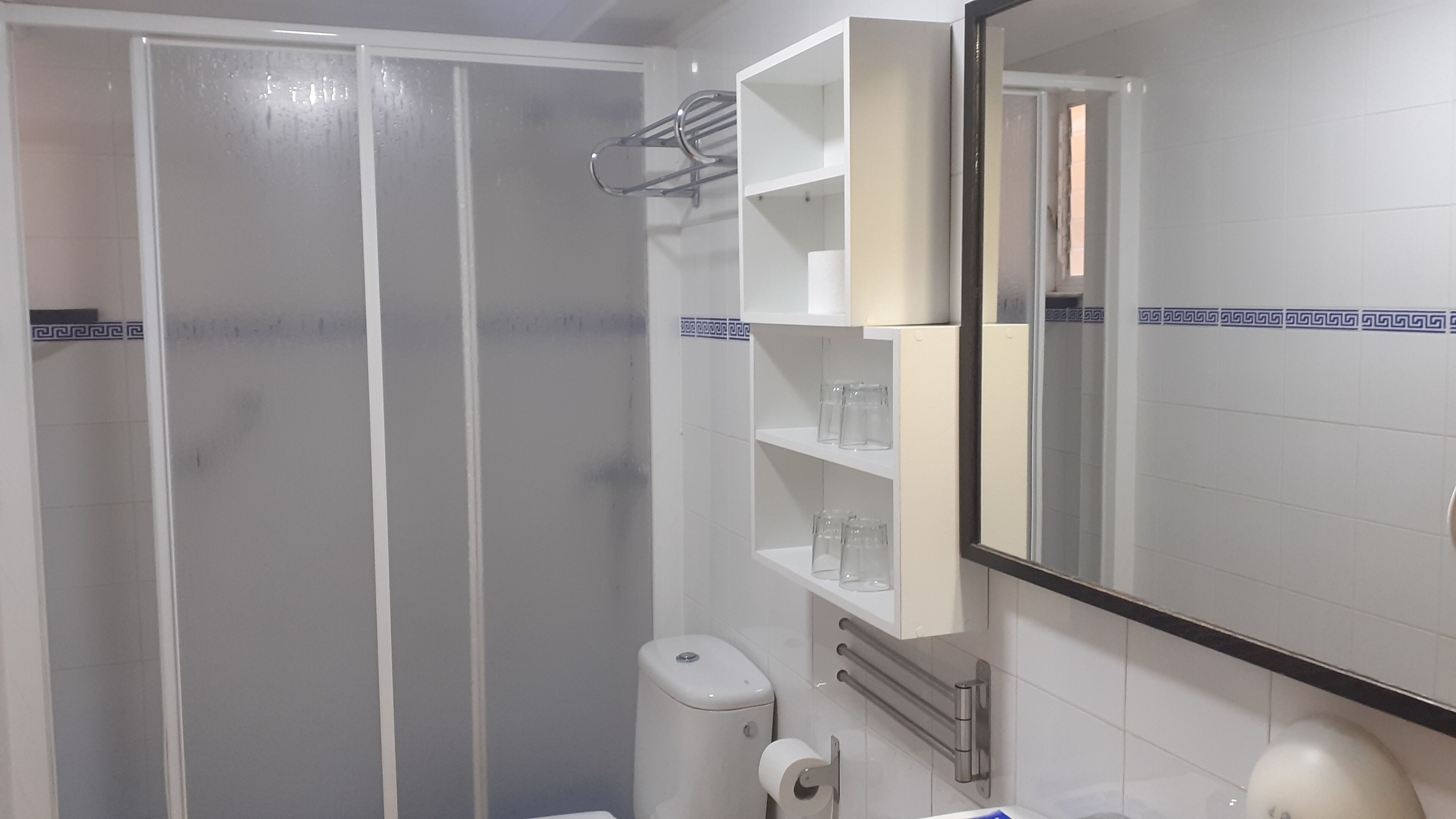 shower, free toiletries, hair dryer, bidet