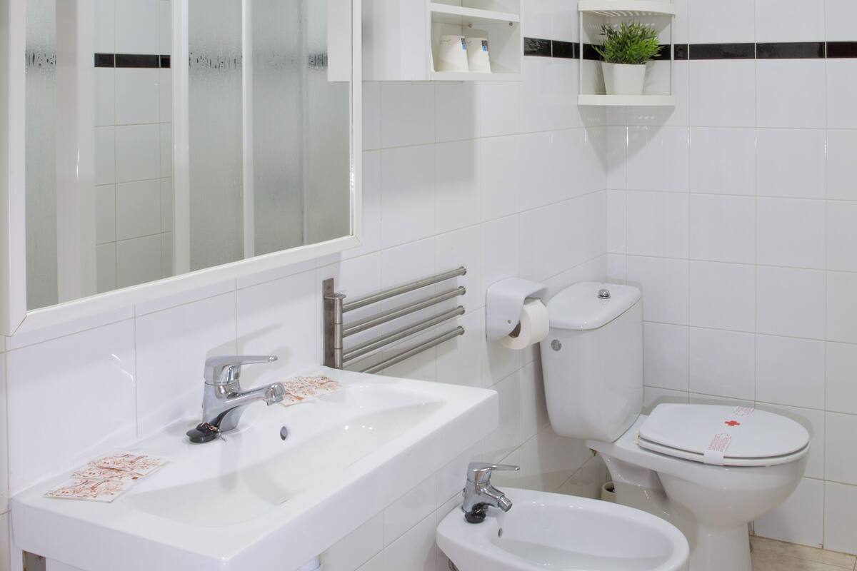 shower, free toiletries, hair dryer, bidet