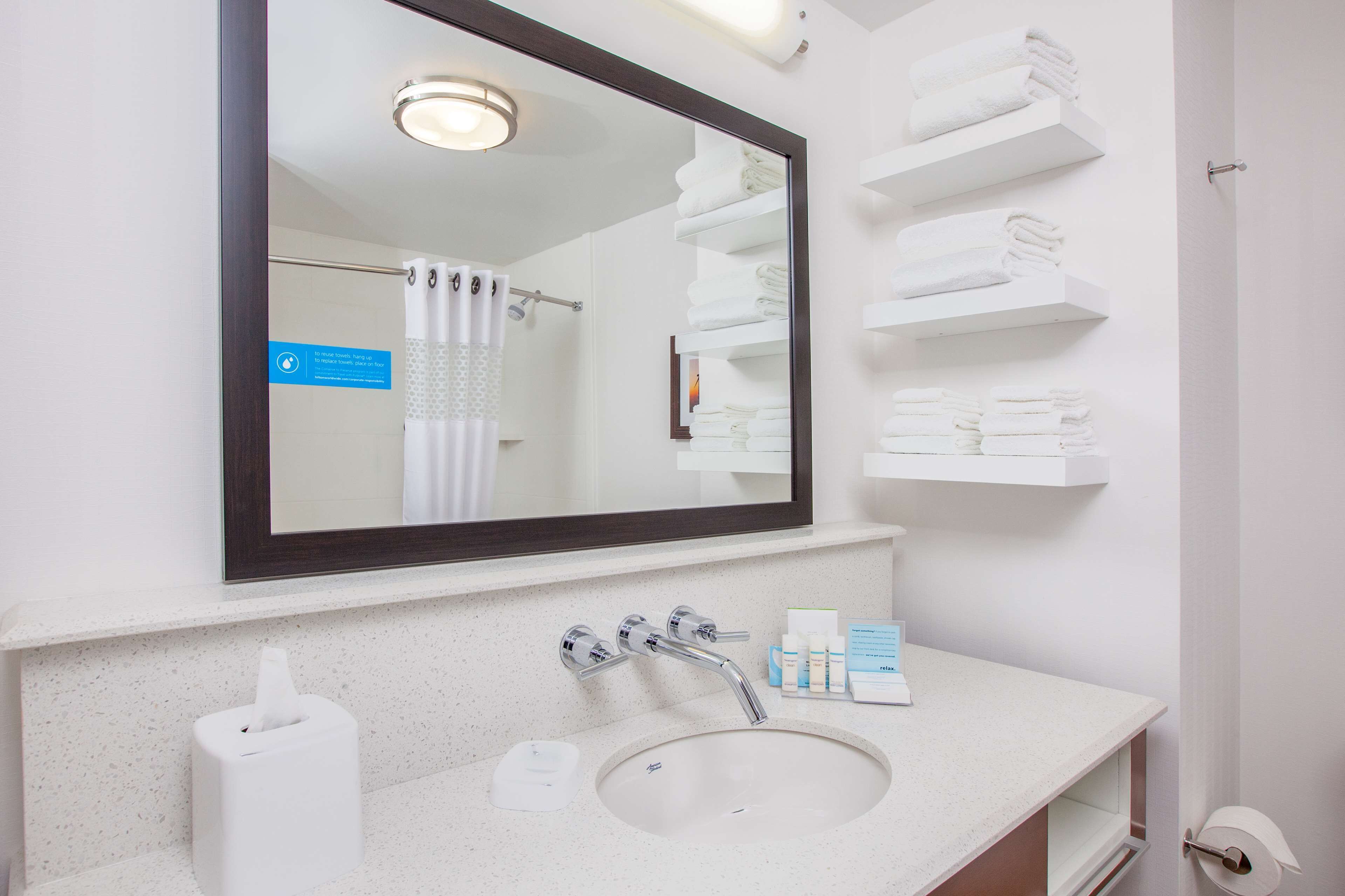 free toiletries, hair dryer, towels