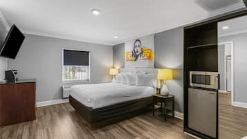 Chambre Standard, 1 trÚs grand lit, accessible aux personnes à mobilité réduite, non-fumeur
