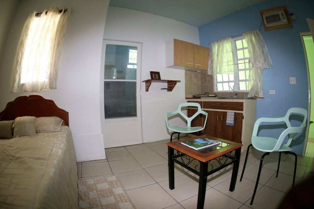 Chambre Standard, 1 lit double, coin cuisine, vue colline | Coin cuisine privé