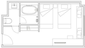 Superior Twin Room Non Smoking | Down comforters, in-room safe, desk, laptop workspace