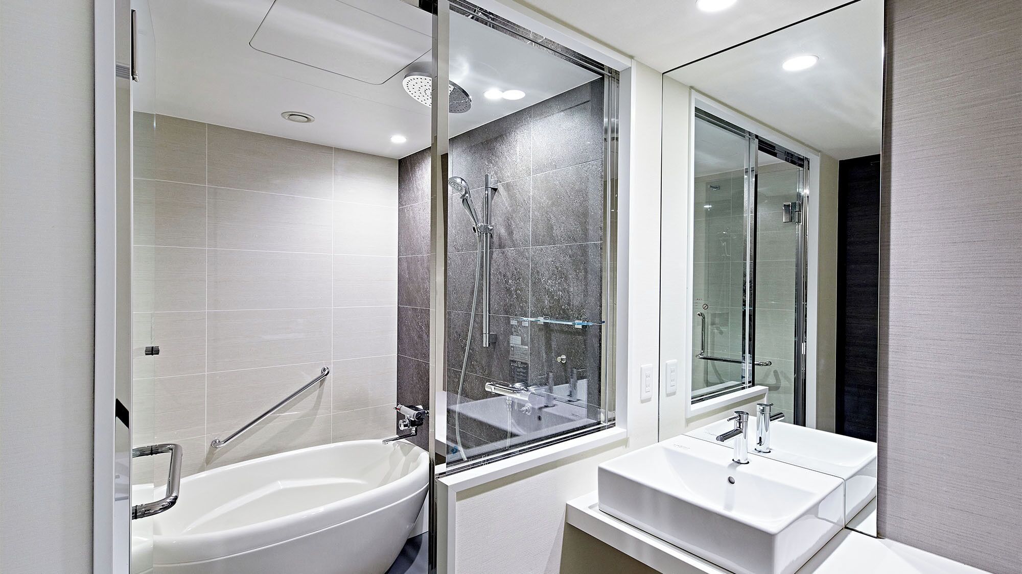 deluxe twin room non smoking | bathroom | free toiletries, hair dryer, slippers, bidet