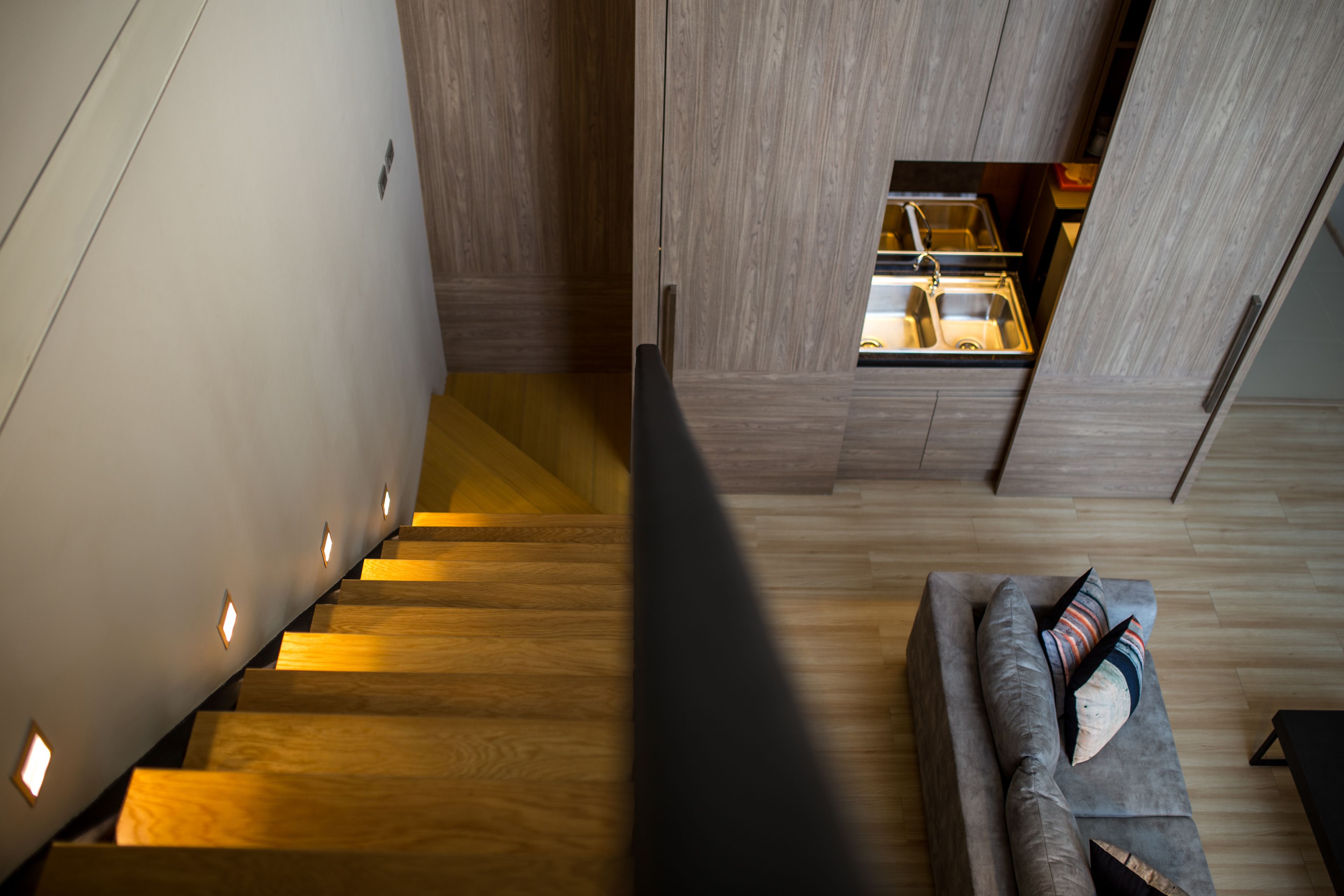 2 bed mountain duplex | staircase