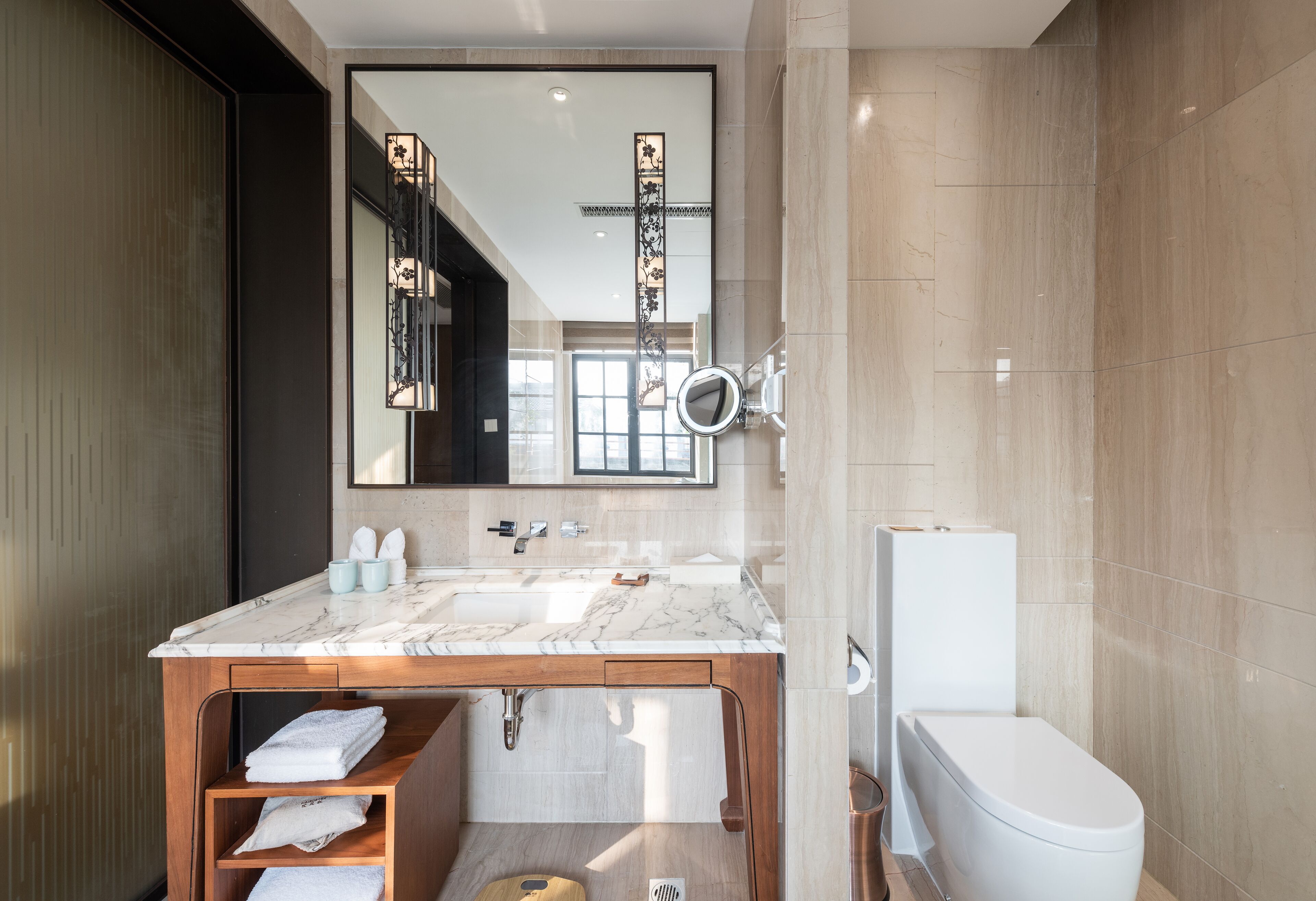 free toiletries, hair dryer, dressing gowns, slippers