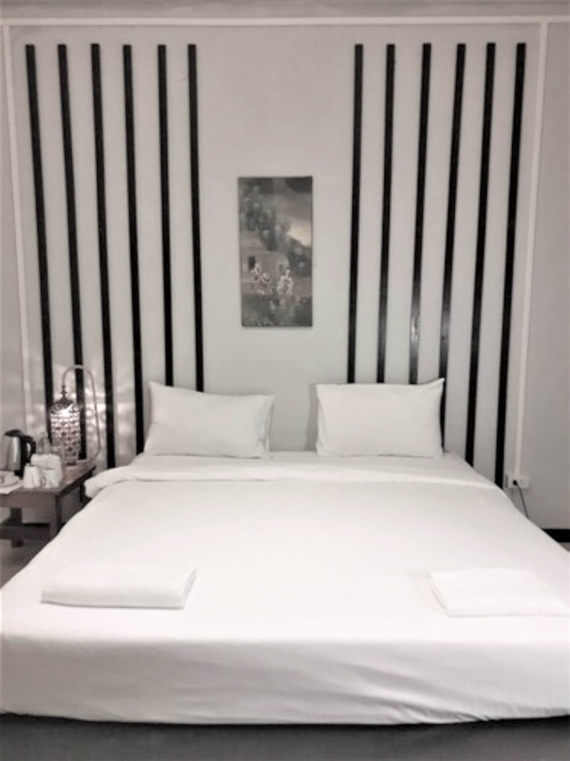 desk, blackout curtains, free wifi, bed sheets