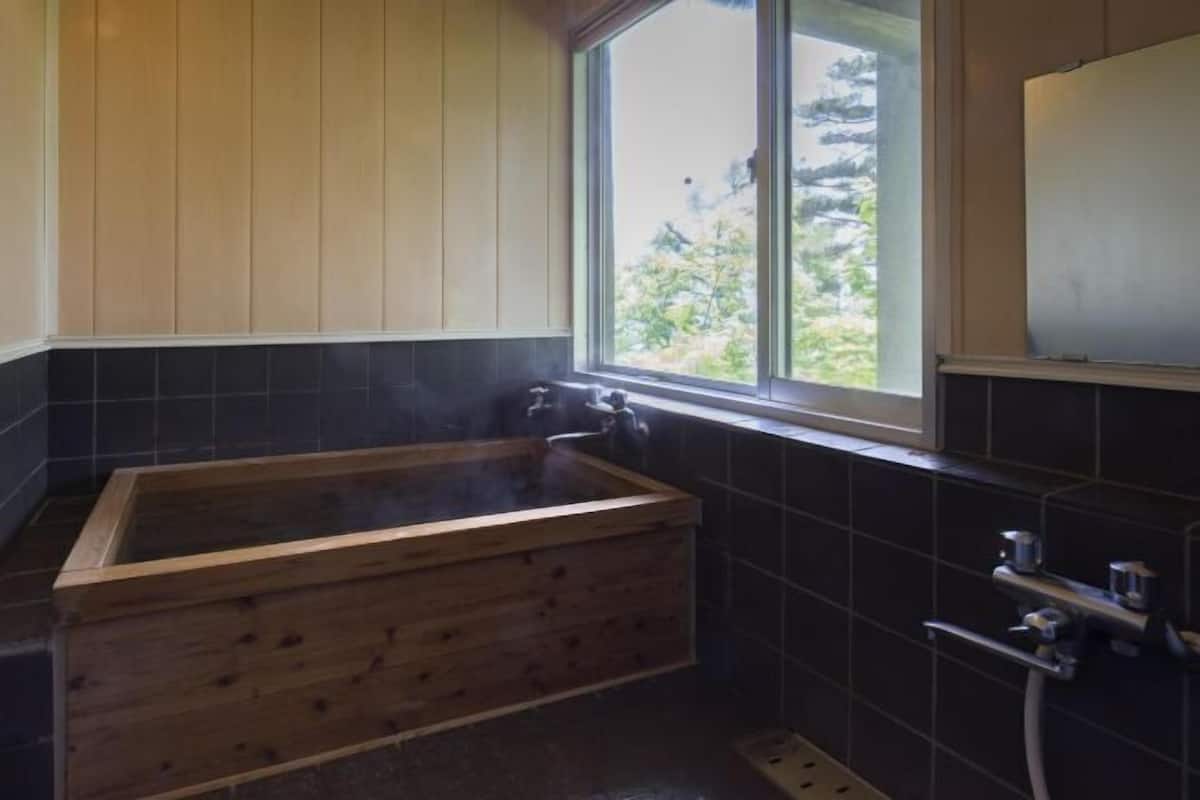 Combined shower/bathtub, spring water bathtub, free toiletries