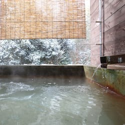 Separate tub and shower, spring water tub, designer toiletries