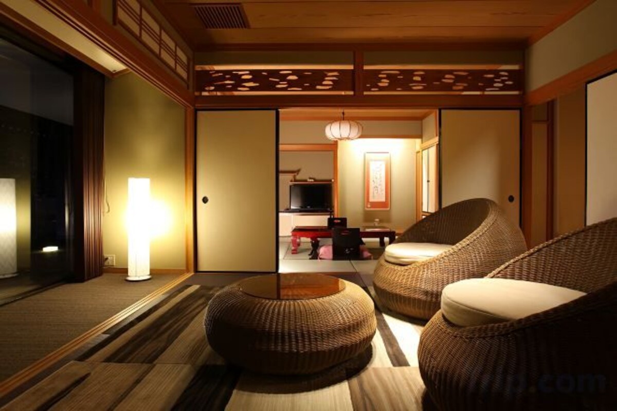 Nakamado Japanese Western Room with Private Open Air Bath with Living Room