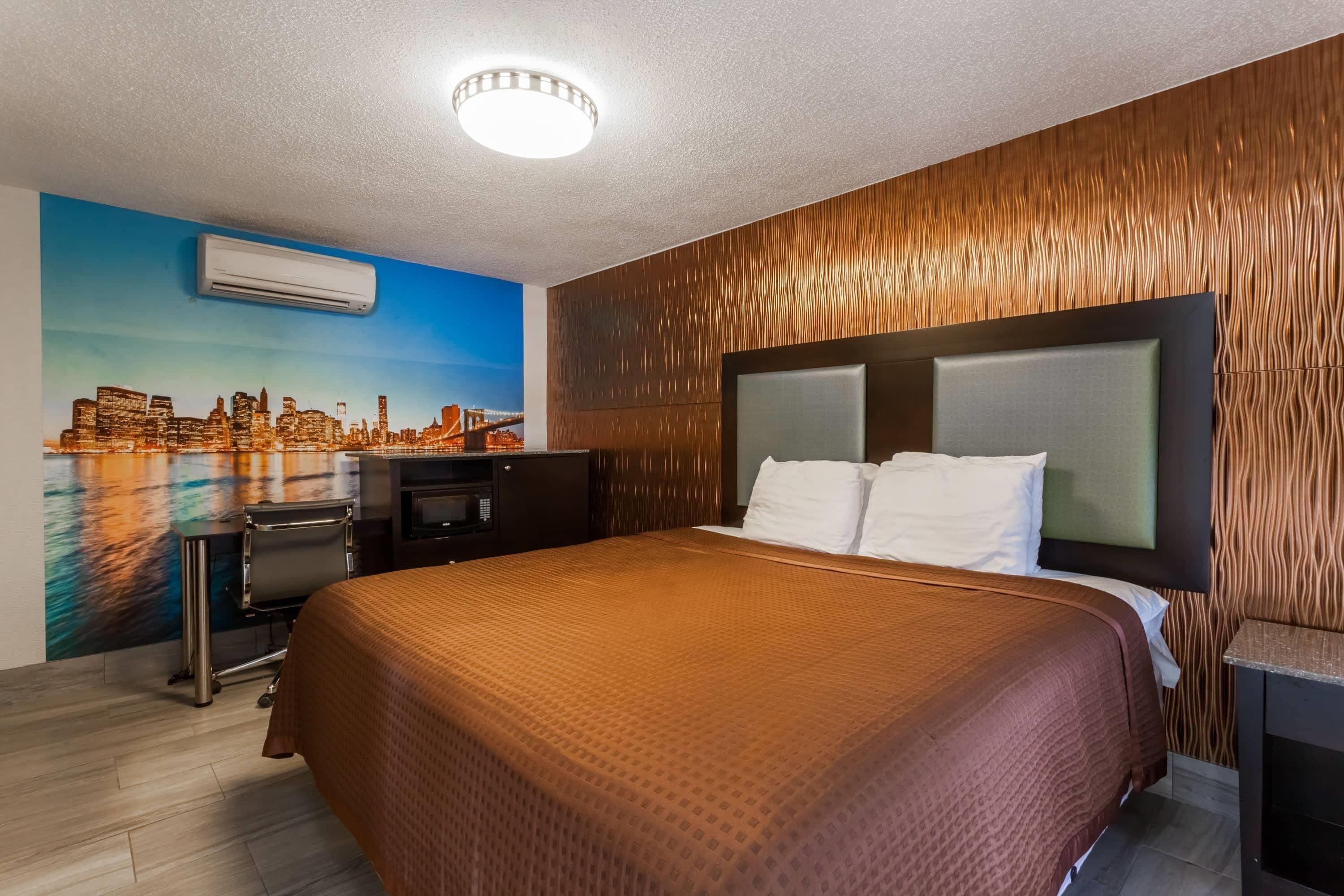 Desk, blackout curtains, iron/ironing board, free WiFi