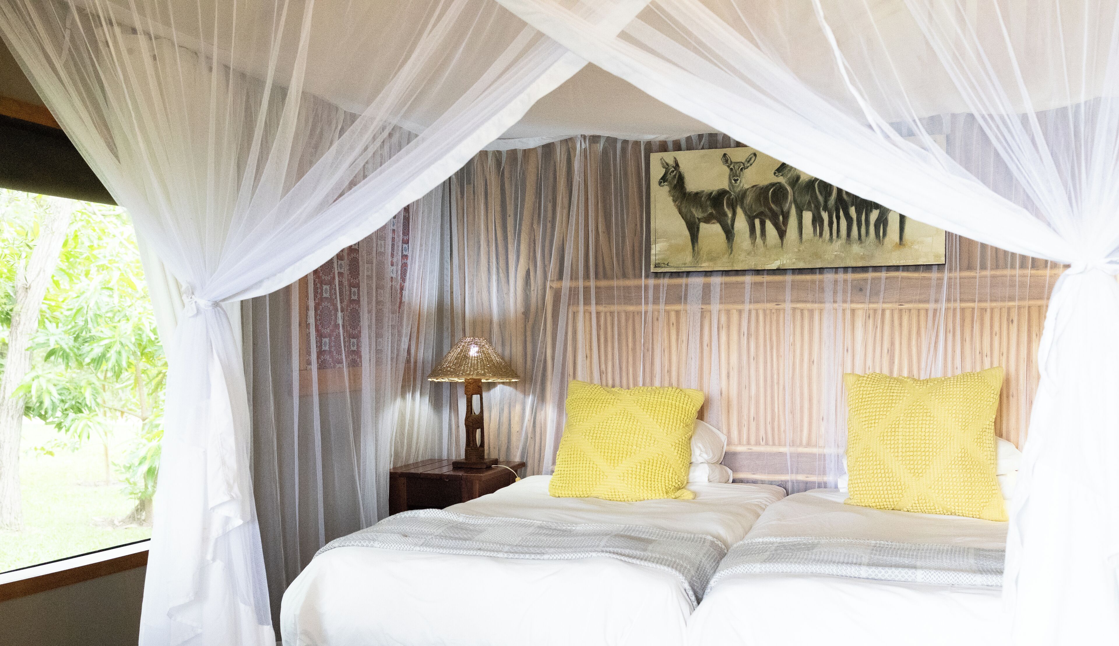 Chalet (Tented Chalet) | Betten mit Memory-Foam-Matratzen, Minibar, Zimmersafe, Schreibtisch