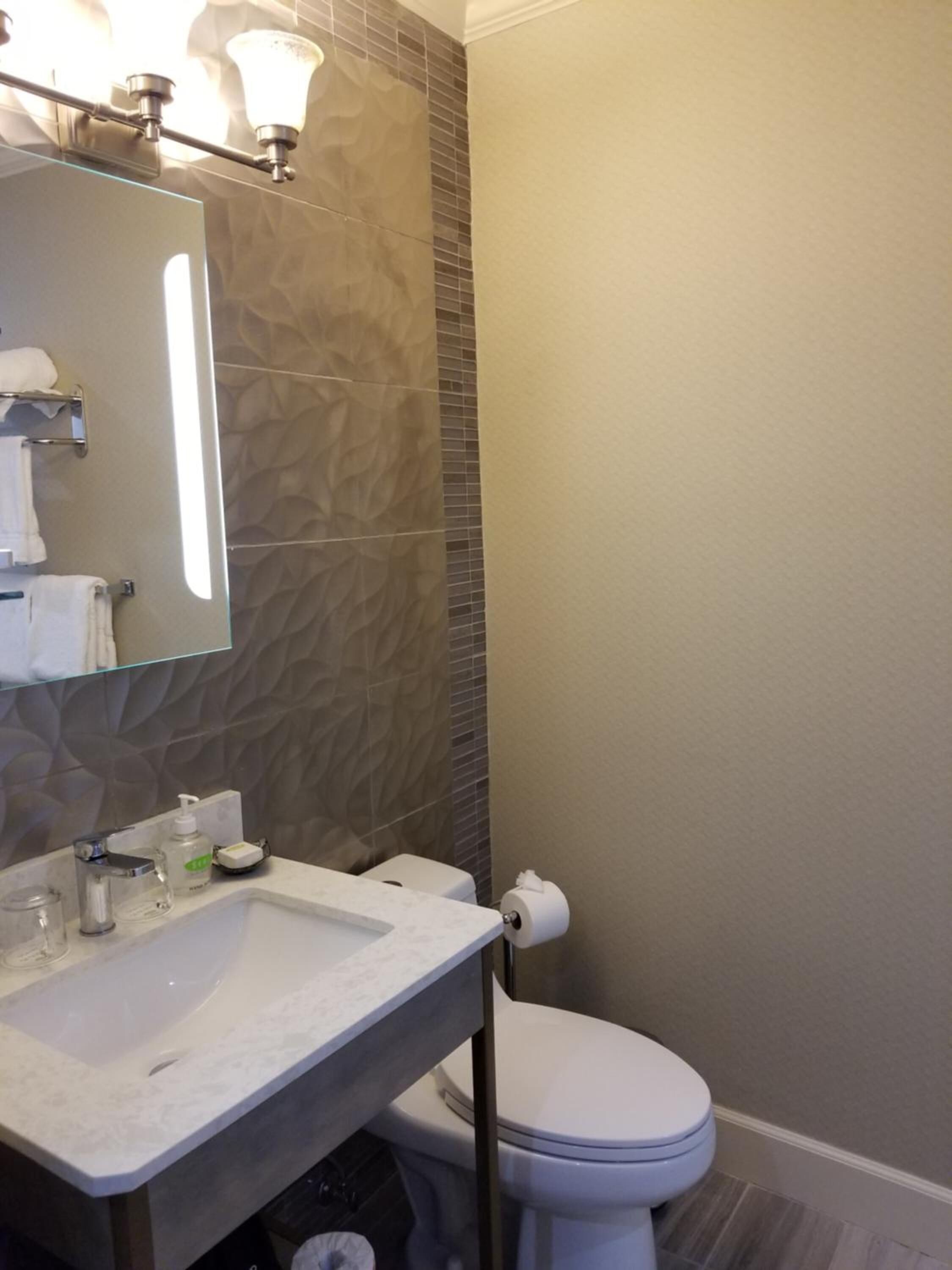 shower, free toiletries, hair dryer, bathrobes