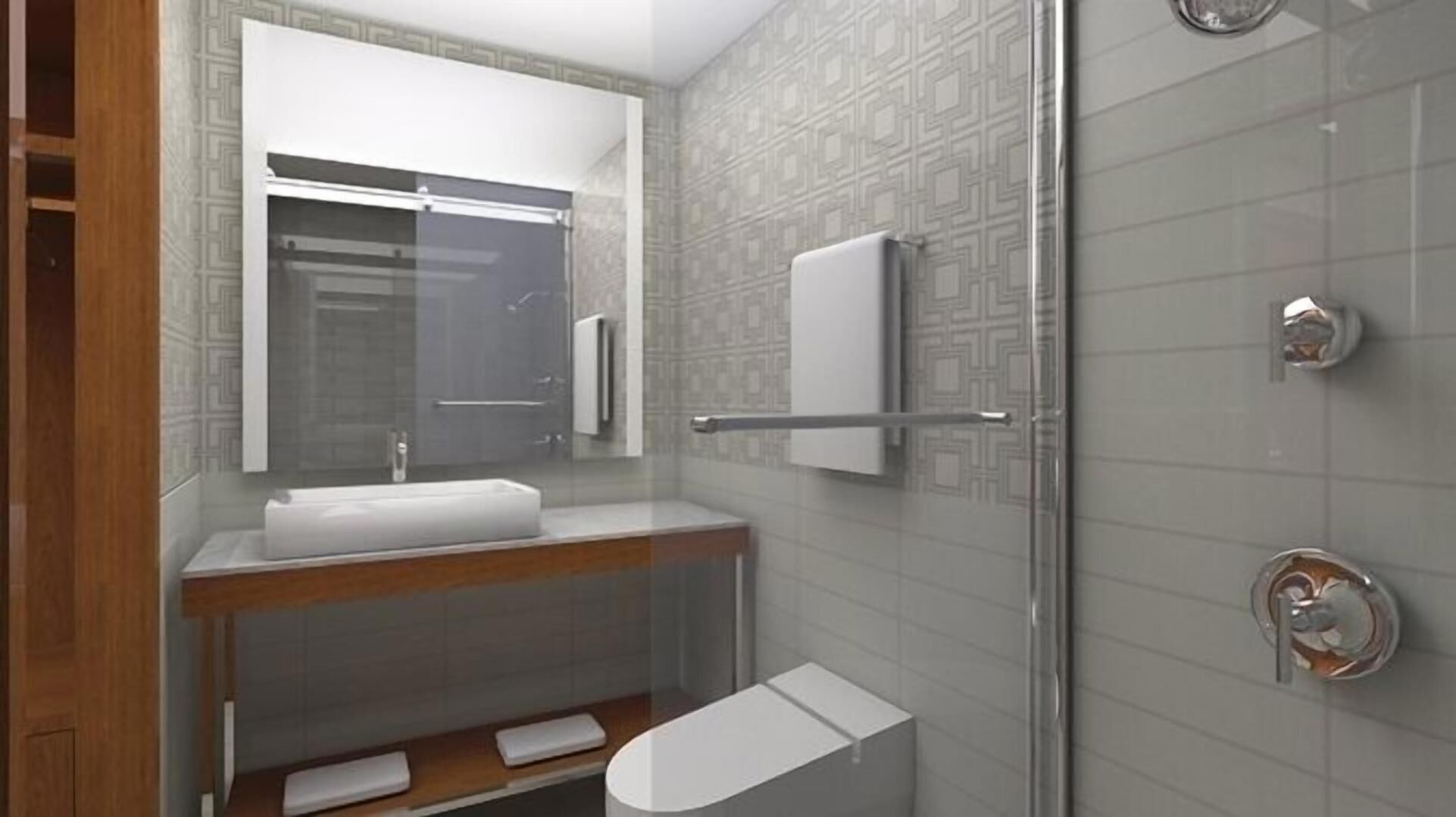 Bathroom | Hair dryer, towels