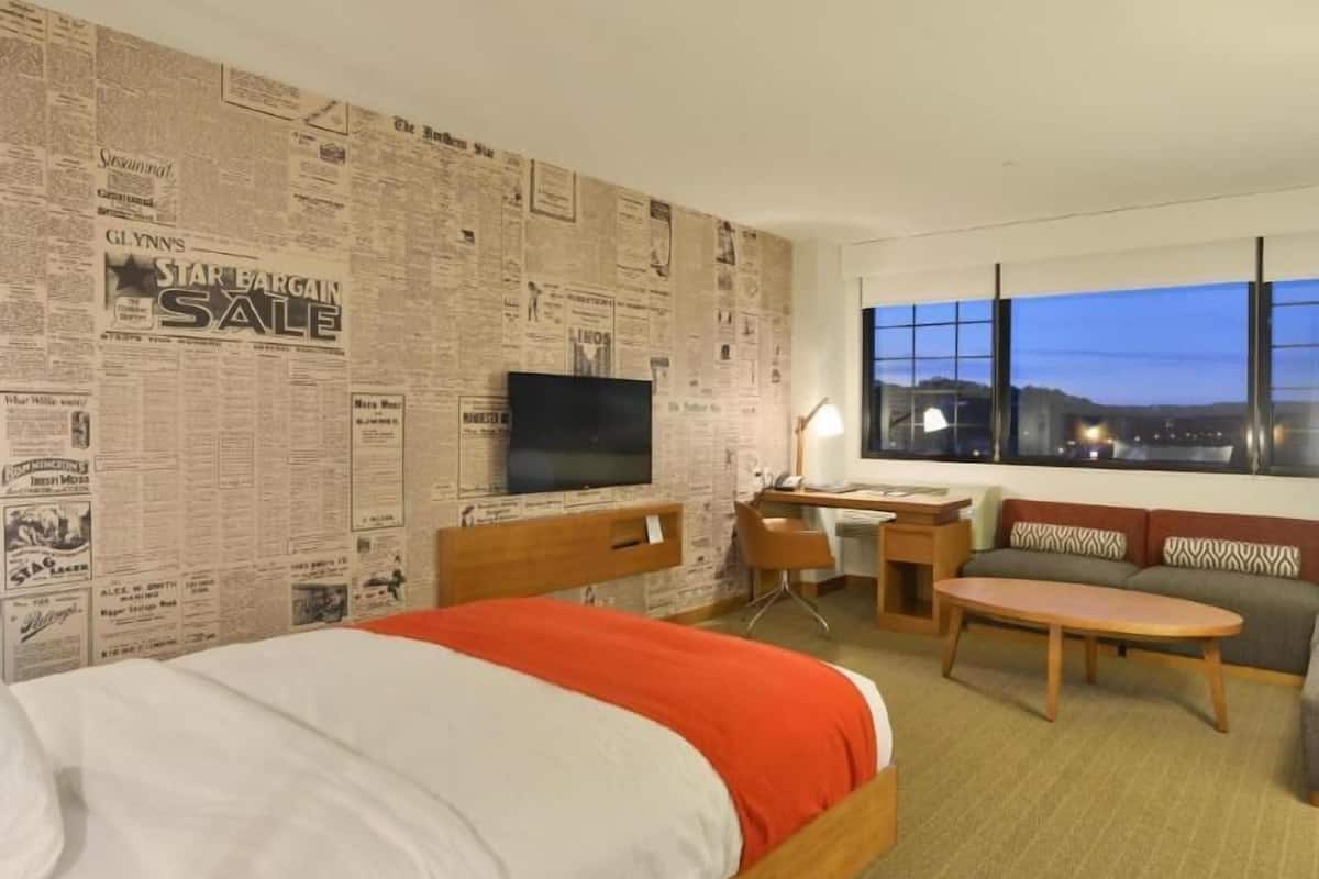 In-room safe, desk, laptop workspace, blackout drapes