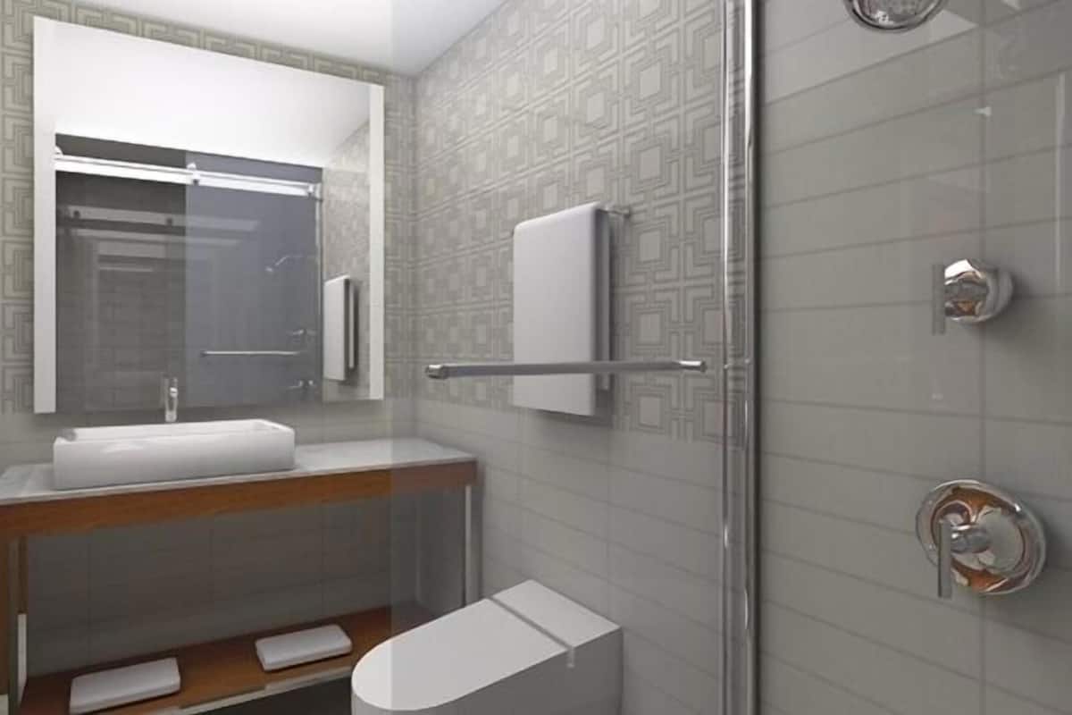 Bathroom | Hair dryer, towels