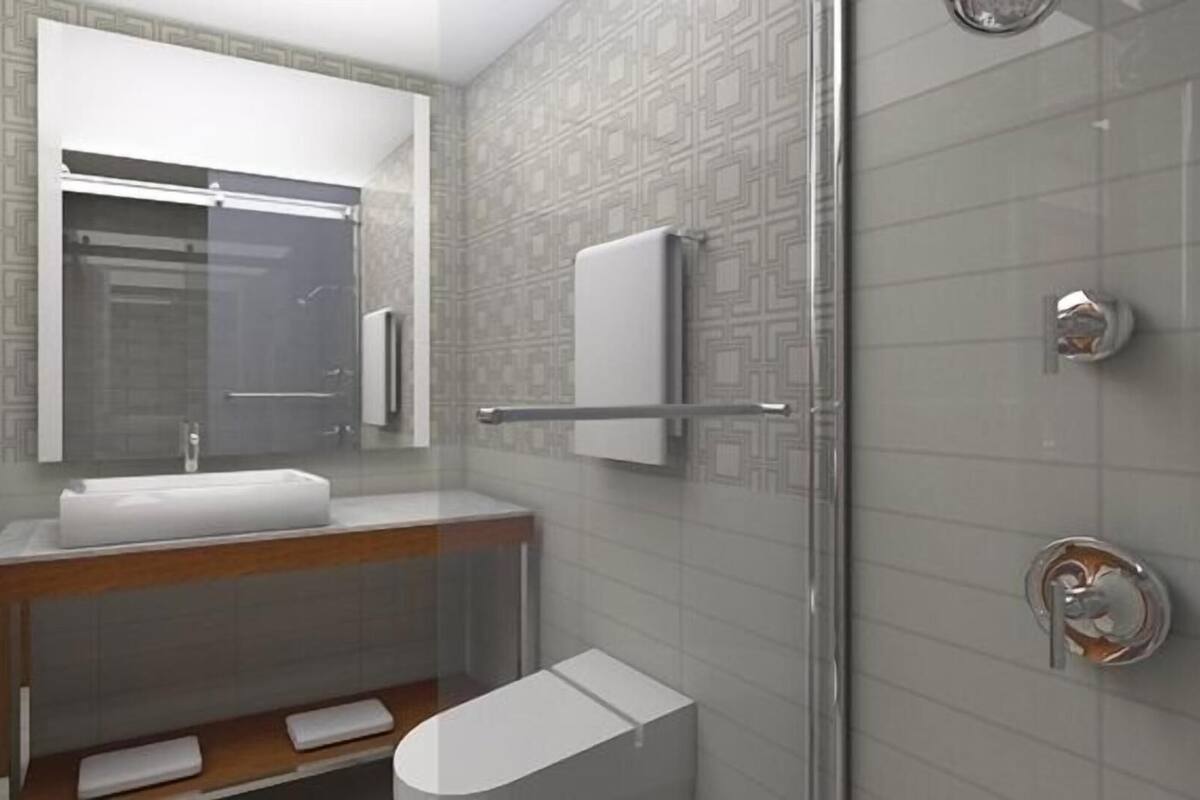 Bathroom | Hair dryer, towels