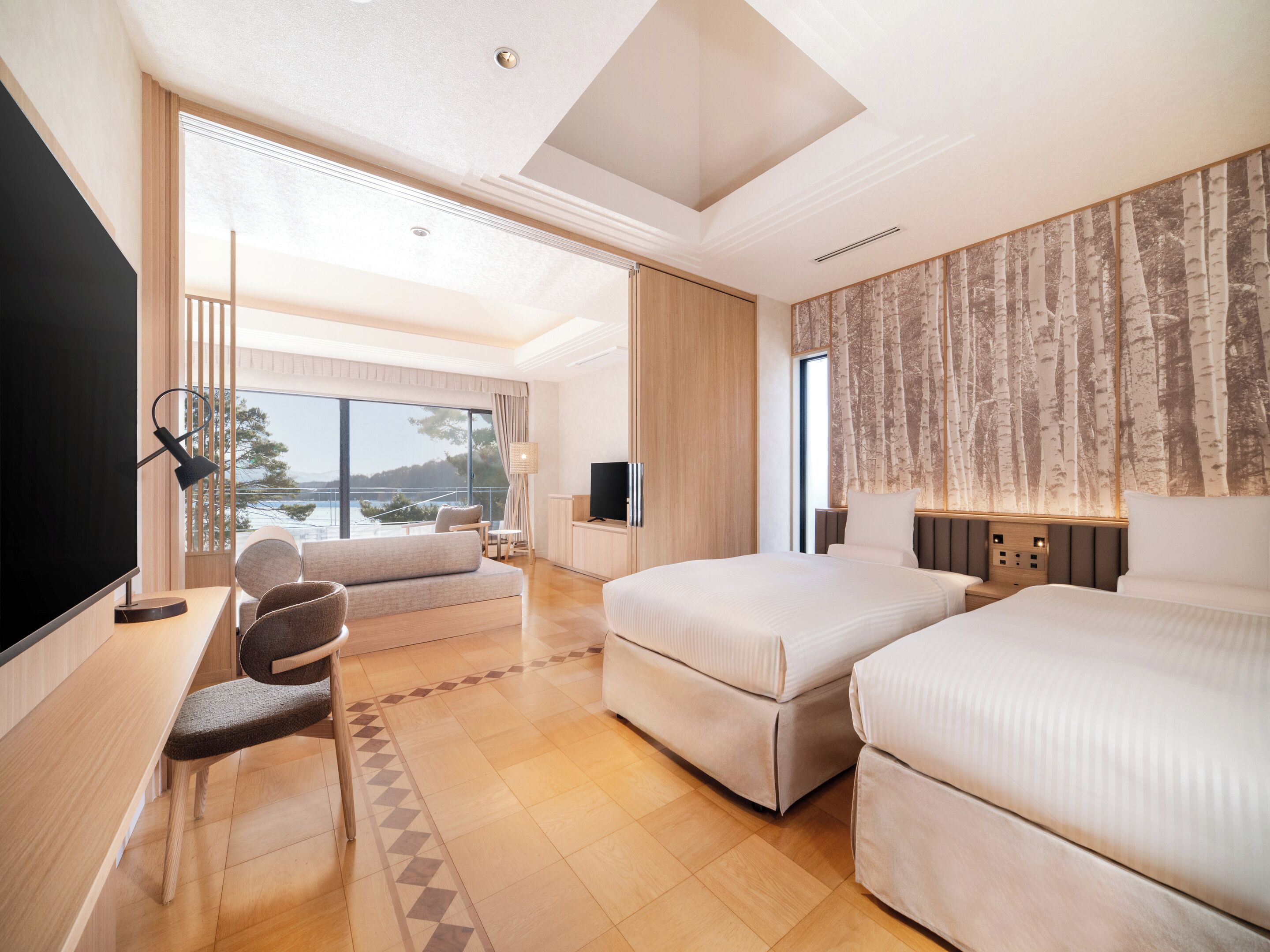 Habitación familiar, para no fumadores (Deluxe) | Wifi gratis y ropa de cama 