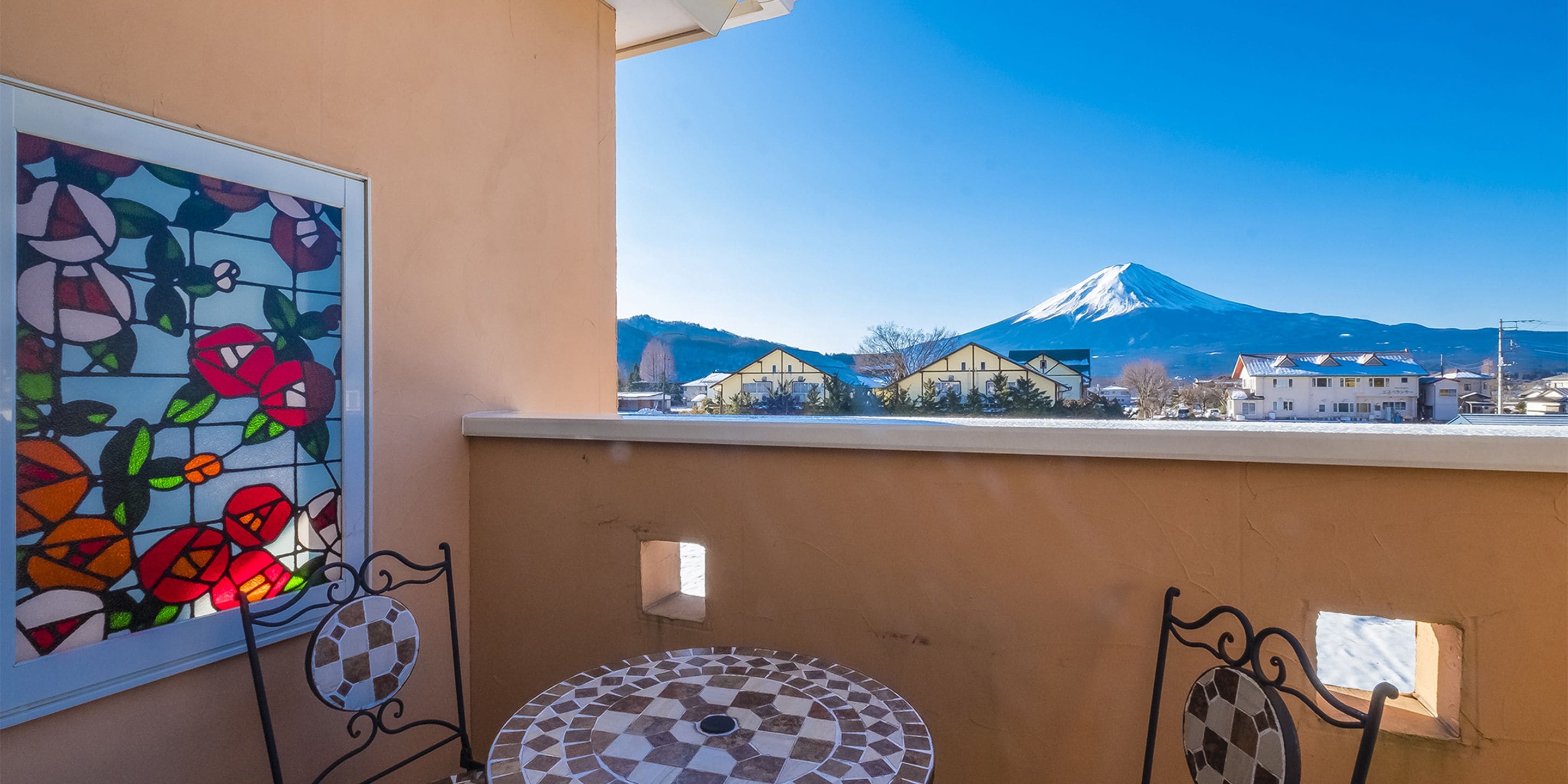 Standard Cottage, Berbilang Katil, Jetted Tub, Mountain View (Private Cottage with Mt Fuji View) | Pemandangan balkoni