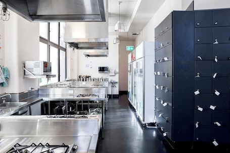 Shared fridge, microwave