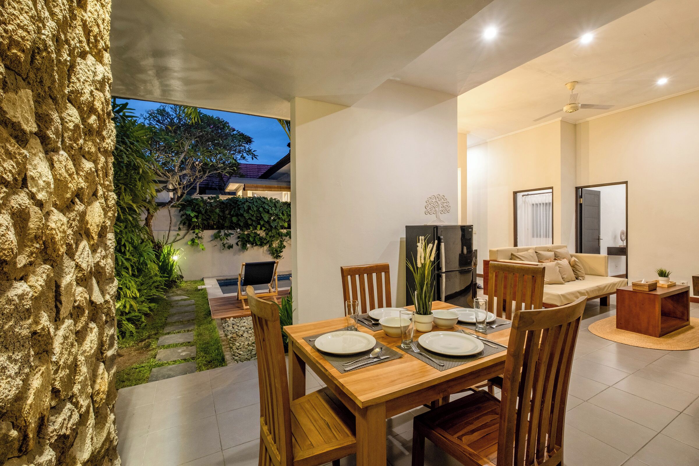 Deluxe Villa, 2 Bedrooms, Private Pool, Pool View | Living area | 32-inch flat-screen TV with satellite channels, LCD TV