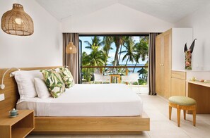 Coral Signature Sea View | Living area | 27-cm LCD TV with satellite channels, TV - Coral Azur Beach Resort (Mont Choisy)