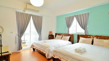 Quadruple Room | Premium bedding, blackout curtains, rollaway beds, free WiFi
