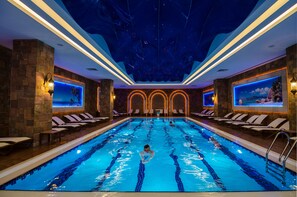 Indoor pool, 2 outdoor pools, open 7:00 AM to 7:00 PM, sun loungers - The Lumos Deluxe Resort Hotel - All Inclusive (Alanya)
