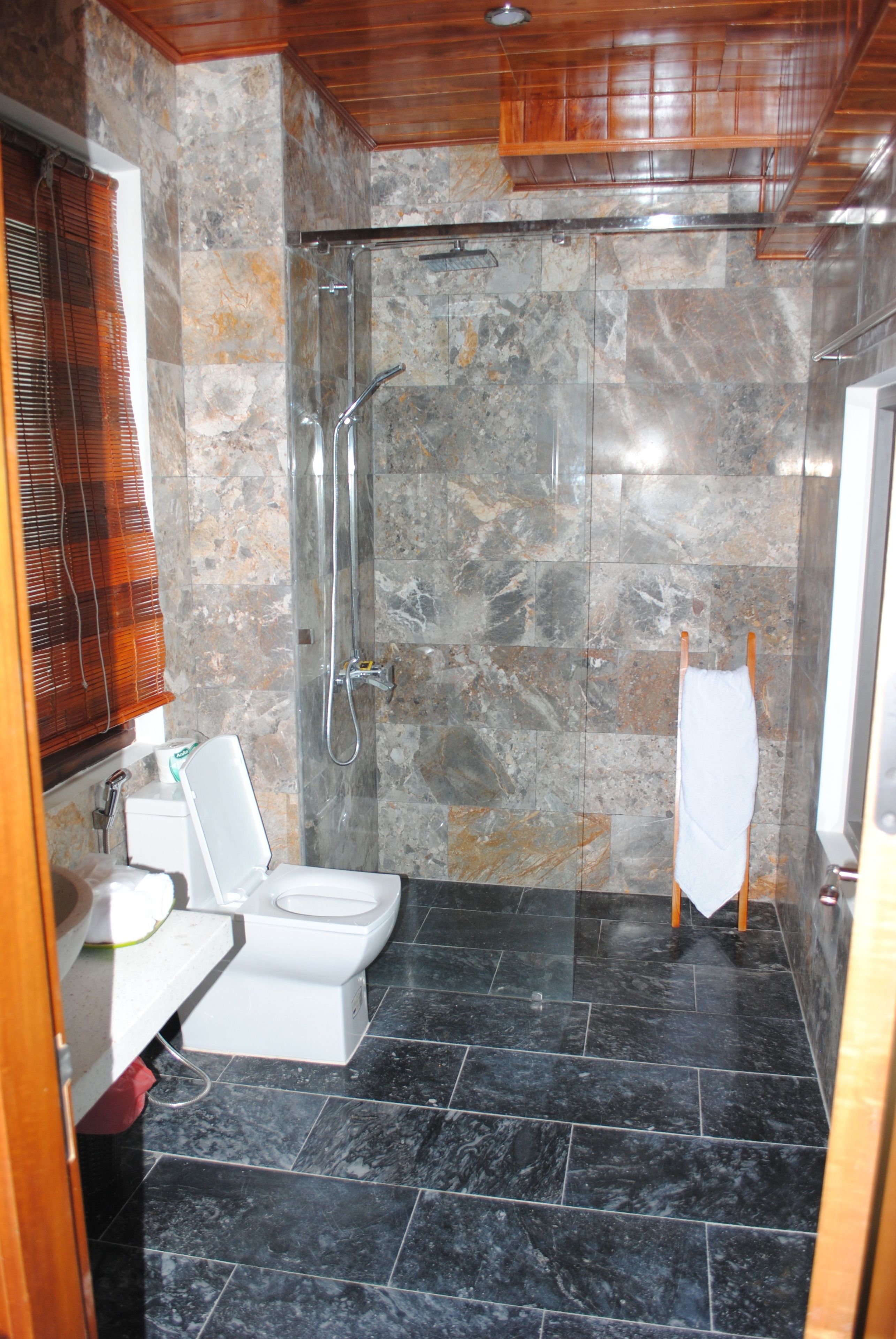 free toiletries, hair dryer, bathrobes, slippers