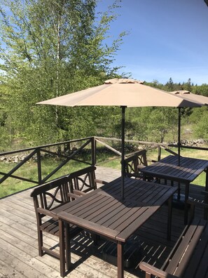 Basic Villa, 2 Bedrooms,Terrace,Valley View (final cleaning, bed sheets and towels are not included) | Terrace/patio - Ullstorps Stugor (Hoor)