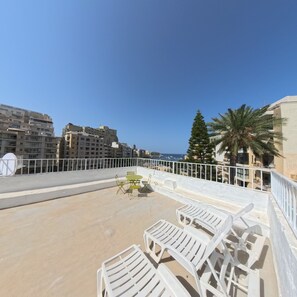 Shared Dormitory, Mixed Dorm, Terrace, Sea View (6 beds) | Terrace/patio - Follow the Sun Boutique Hostel - Pool, Breakfast & Sea Views (St. Julian's)