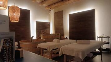 Salas para tratamentos a dois, tratamentos corporais