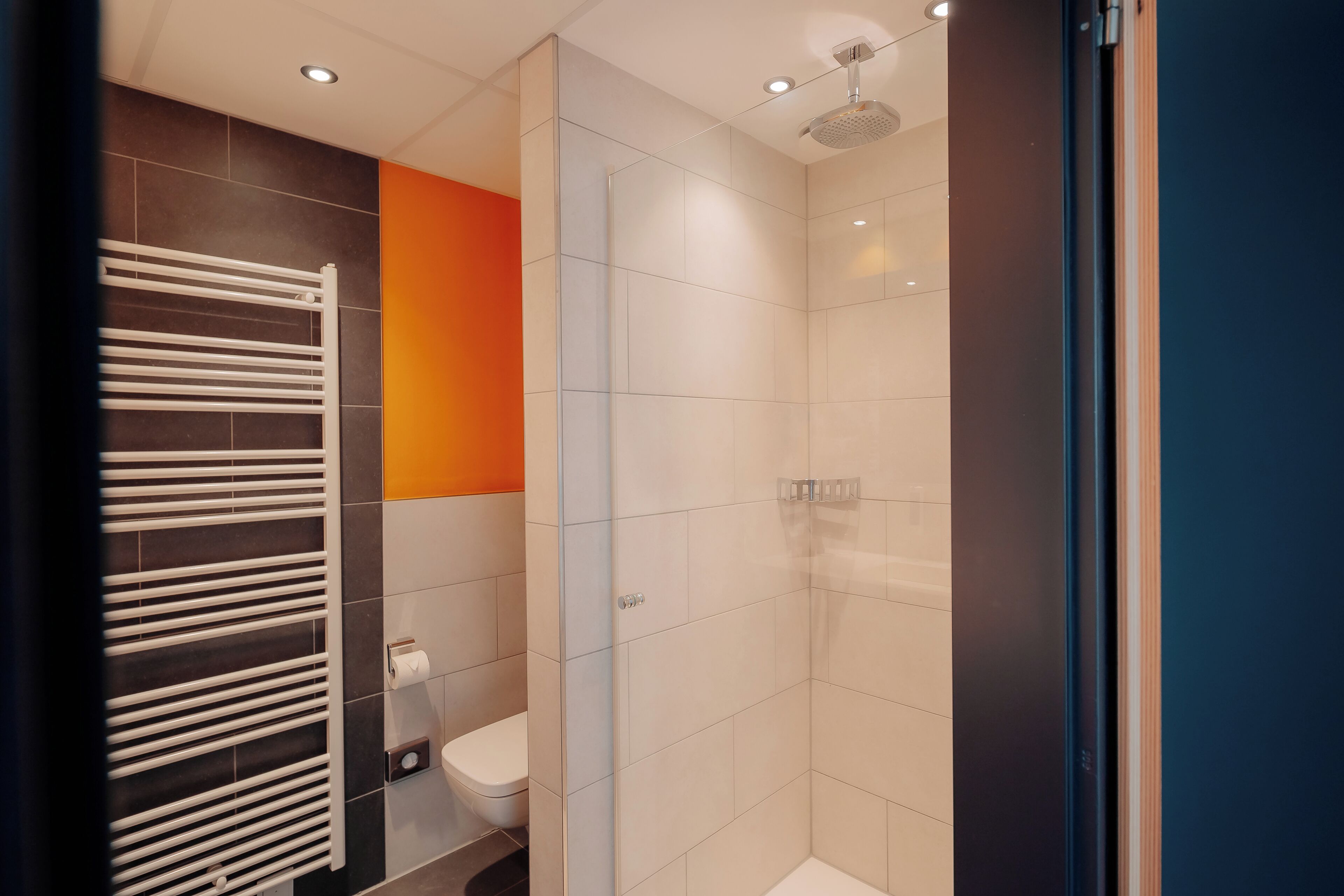 shower, free toiletries, hair dryer, bathrobes