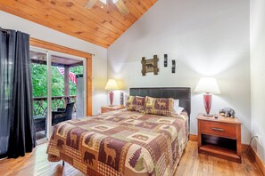 Luxury Cabin, 2 Bedrooms, Kitchen | Living area - Qualla Cabins and Motel Cherokee near Casino (Whittier)