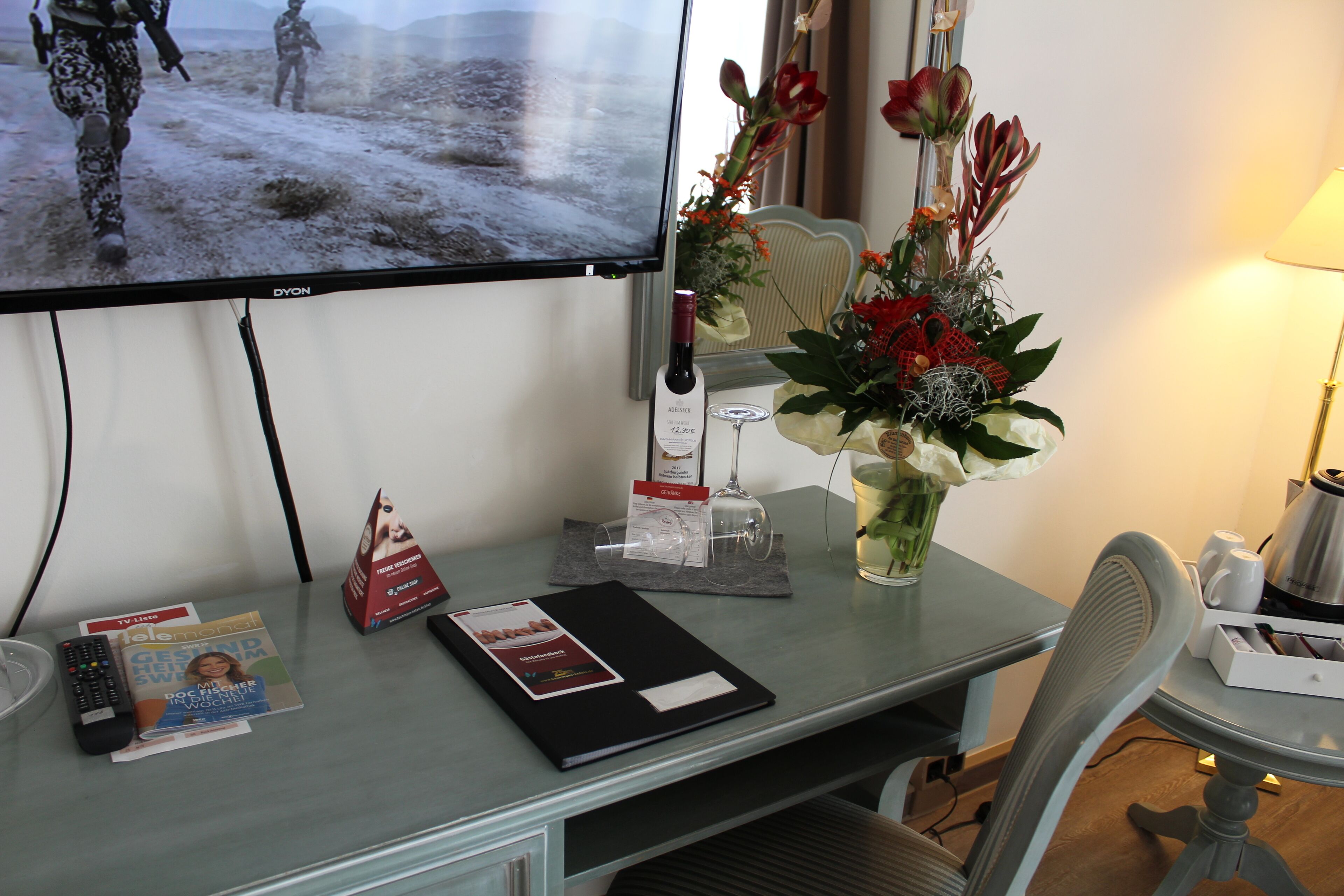 superior double room | living area | 32-inch tv with satellite channels