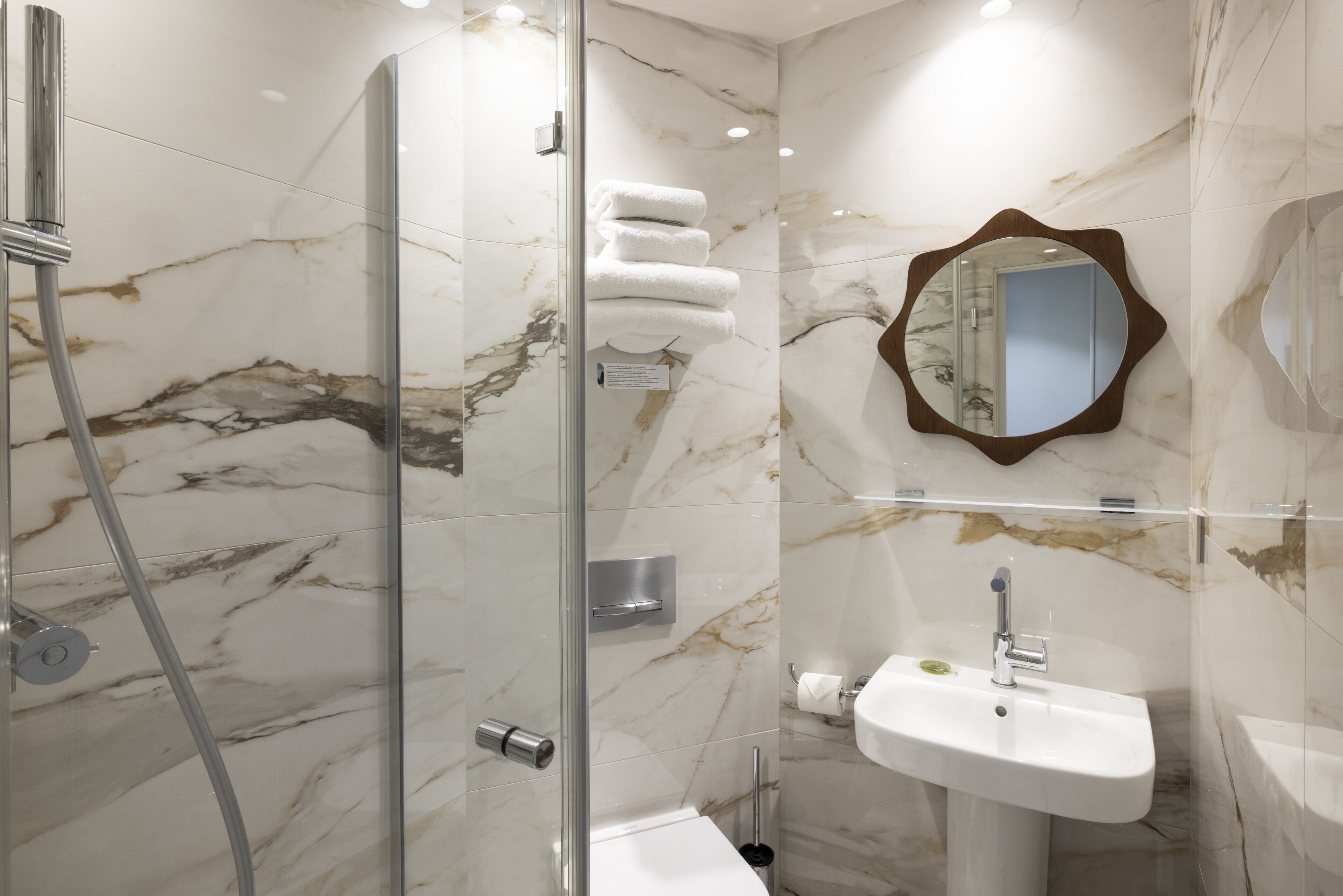 free toiletries, hair dryer, towels, soap