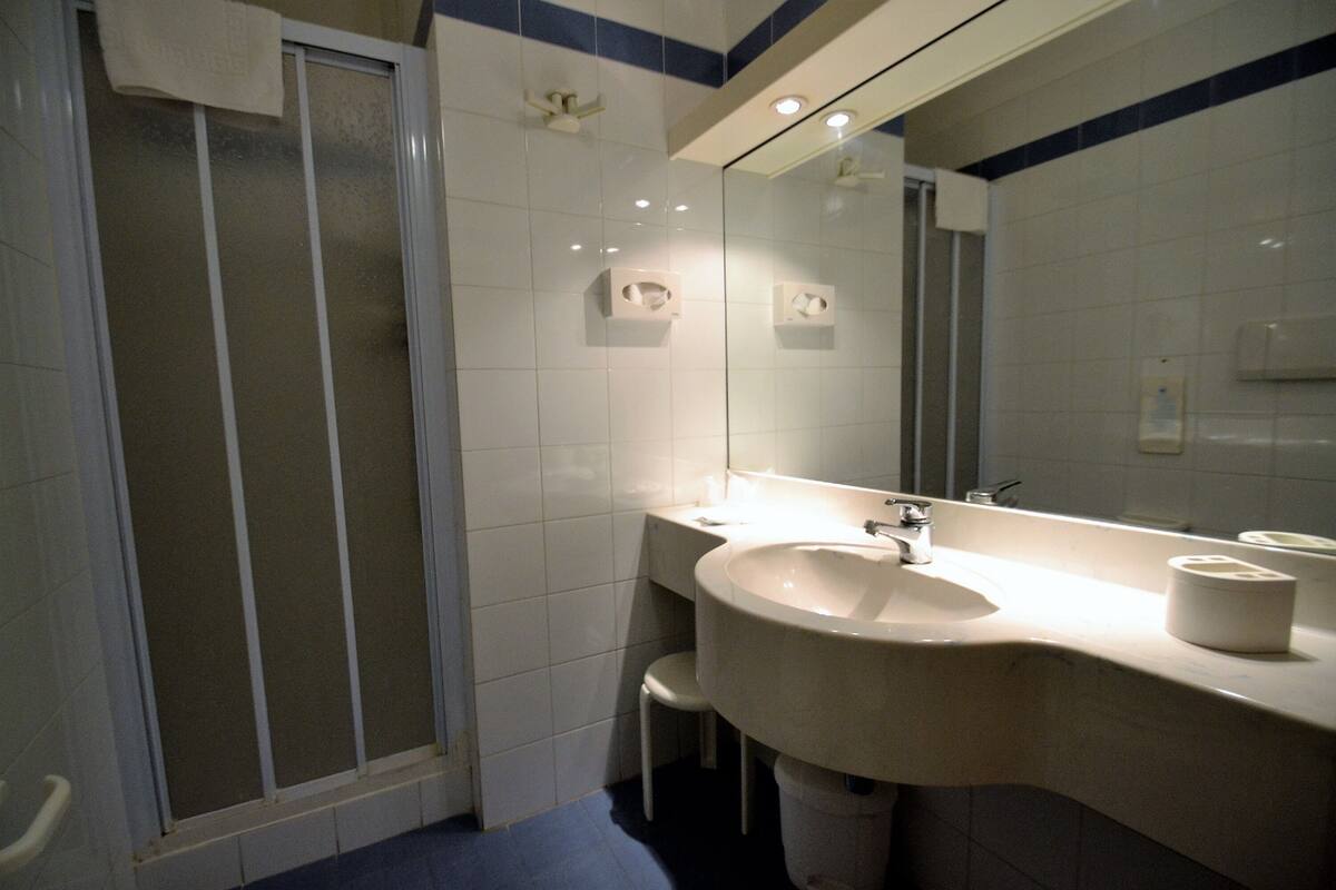 shower, free toiletries, hair dryer, bidet